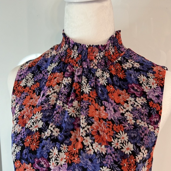 1. State Floral Dress. Tiered Ruffled Smocked waist Large - Picture 2 of 6